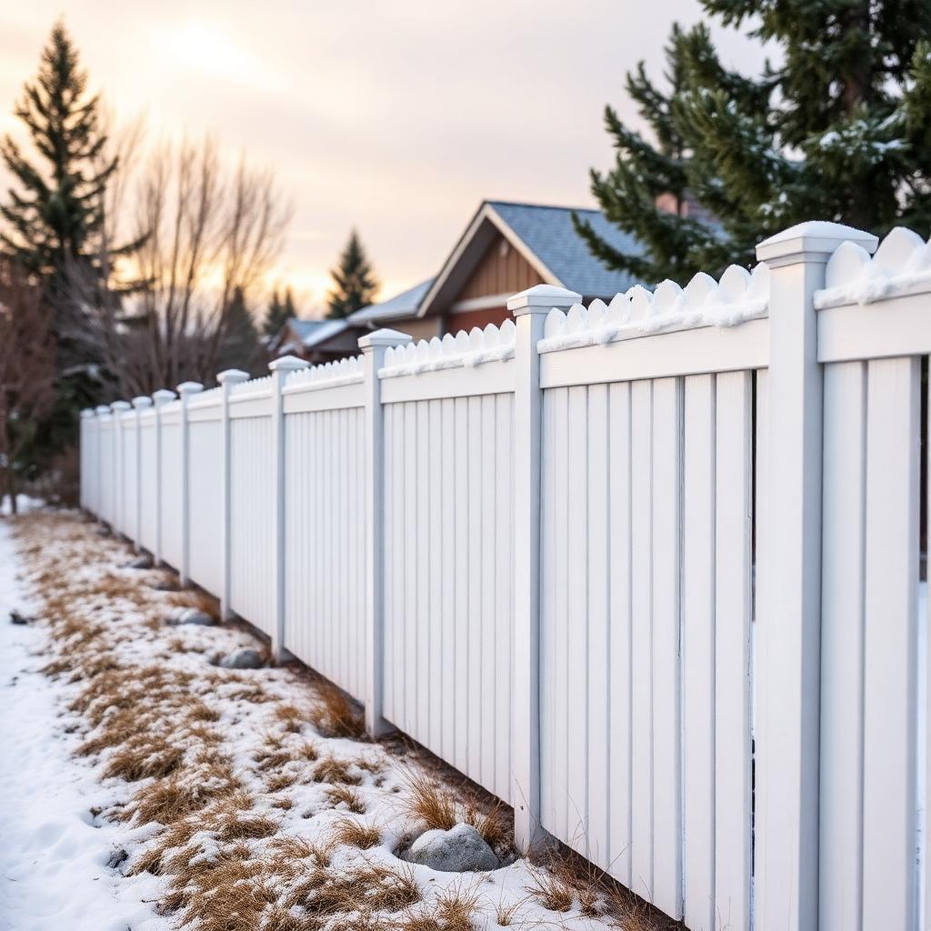 Weather-resistant vinyl fence in Idaho