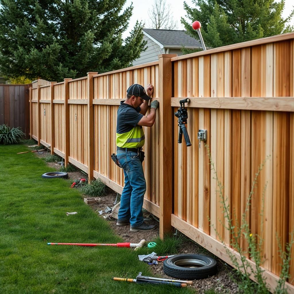 Professional fence repair work in Boise